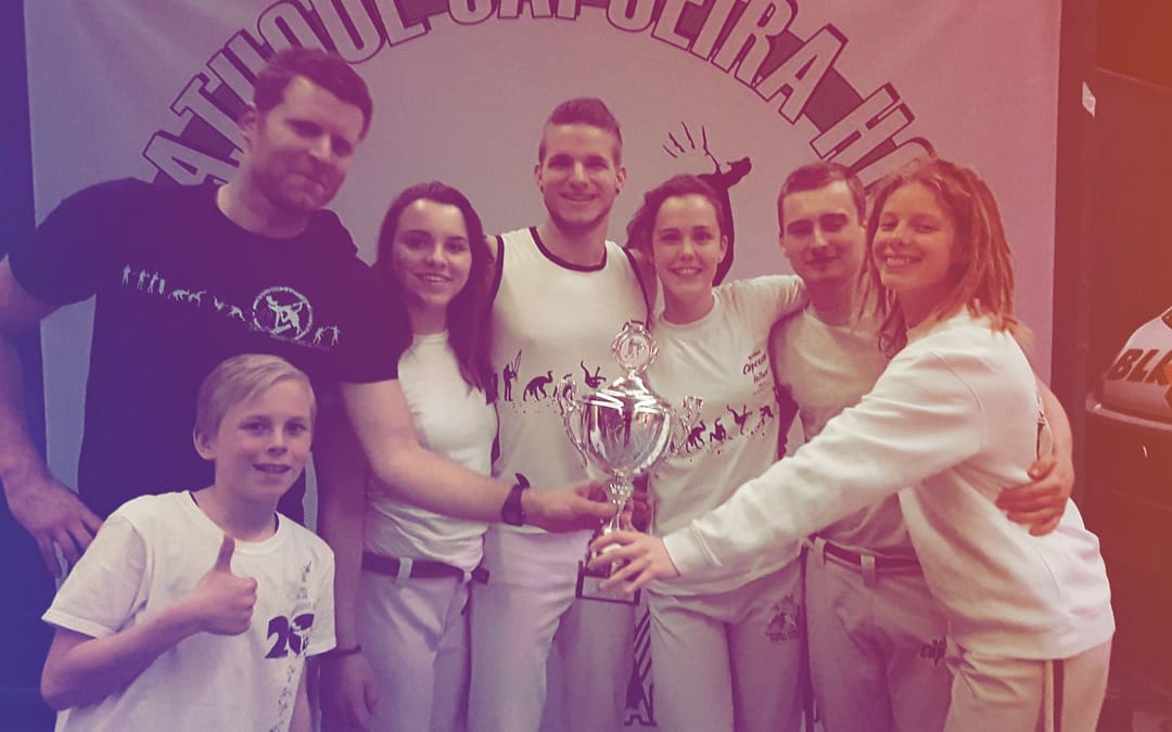 Het winnende team van ons Capoeira optreden op het Martial Arts Event